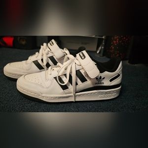 adidas White and Black Low-Top Sneakers